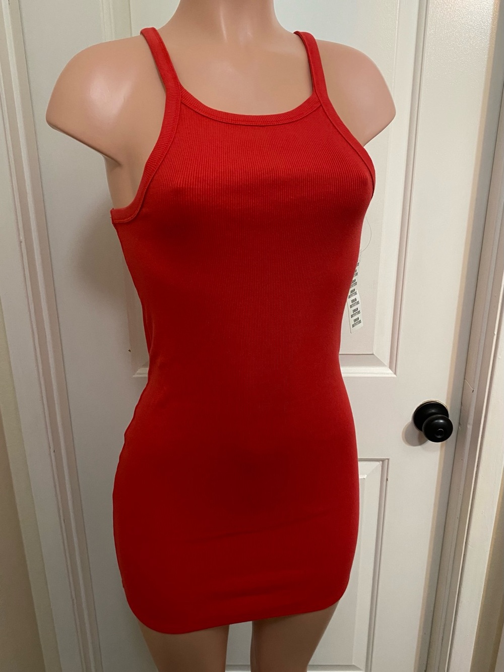 NWT Urban outfitters red mini ribbed tank dress.